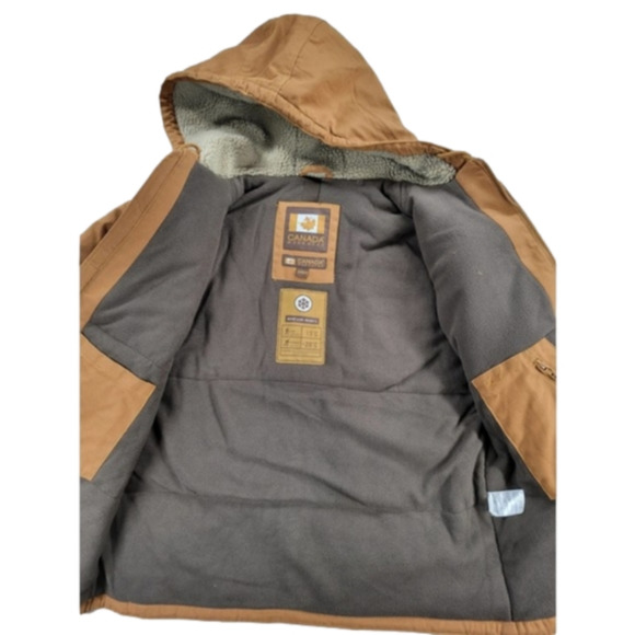 Canada Workgear Mens Jacket Work Coat Brown Heavy Duty Hooded Winter OMCW422 NEW - Picture 4 of 16